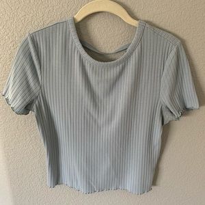 Baby Blue Crop Top